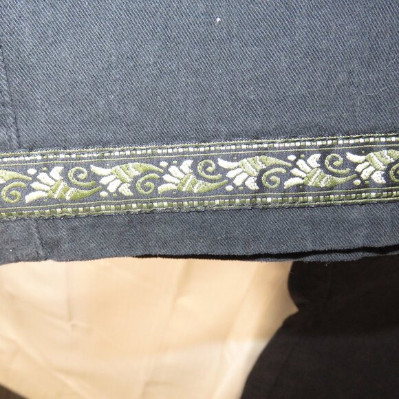 VTG Prana Black Cargo Pants Wide Leg Drawstring Cotton Women Small USA 1990s Y2k - Picture 5 of 13